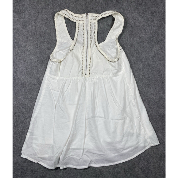 Vintage Guess Top Womens Small Grey White Tank Racerback Studded Trim Lot 2 - Picture 12 of 16